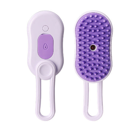 3-in-1 Steamy Pet Grooming Brush – Massage, De-Shed & Shine