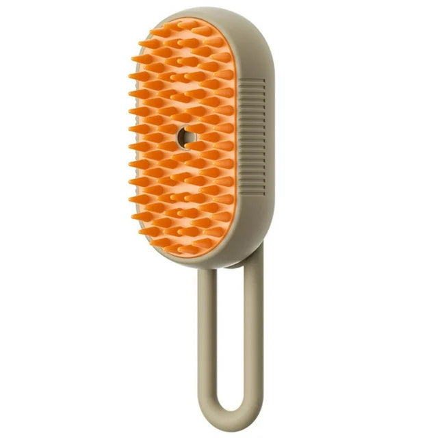 3-in-1 Steamy Pet Grooming Brush – Massage, De-Shed & Shine